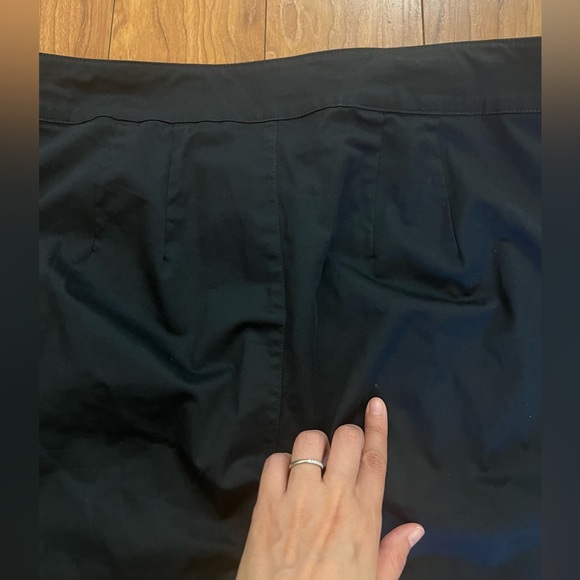 Eloquii 14 Navy Blue Business Casual Pants Belt Pockets Tapered Pockets Zip - Picture 9 of 10